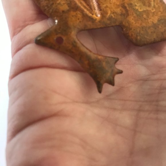 Gecko Ornament Rustic Christmas Lizard Wall Plaque - Picture 6 of 7